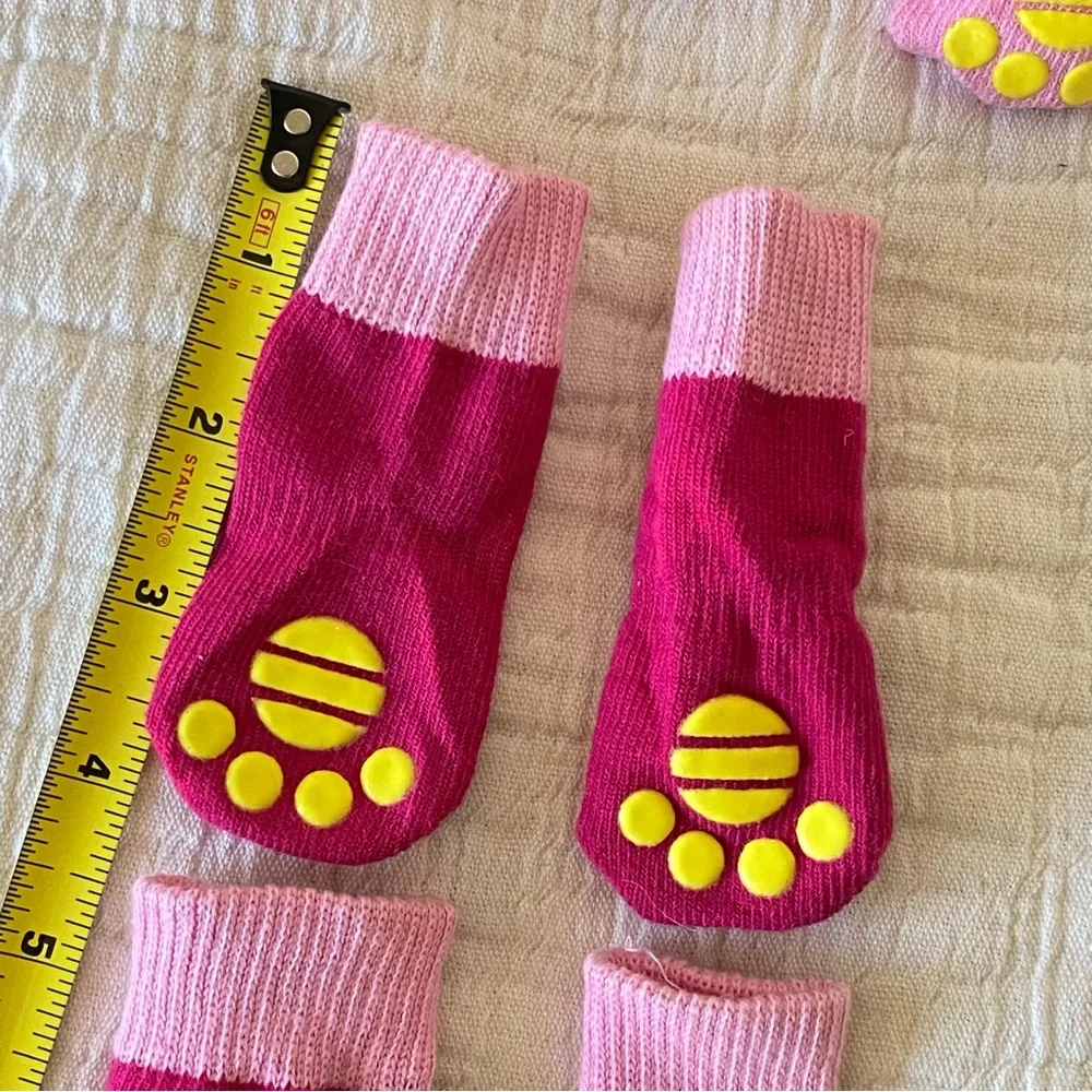 NEW collection of Dog Pink Shearling Booties, socks, hair bows, bandana XS/S - Picture 4 of 6